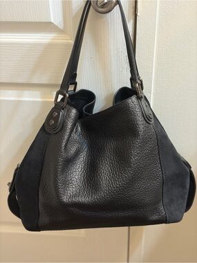 Coach  Edie 42 Black Leather & Suede Shoulder Bag - Women's Tote
